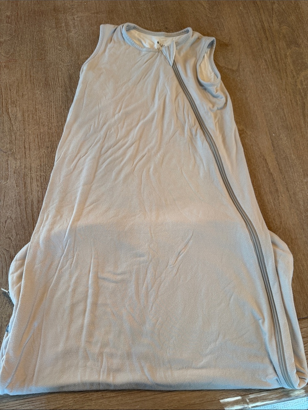 Kyte BABY Light Gray Sleeveless Zip-Front Sleep Sack .5 TOG Size Large